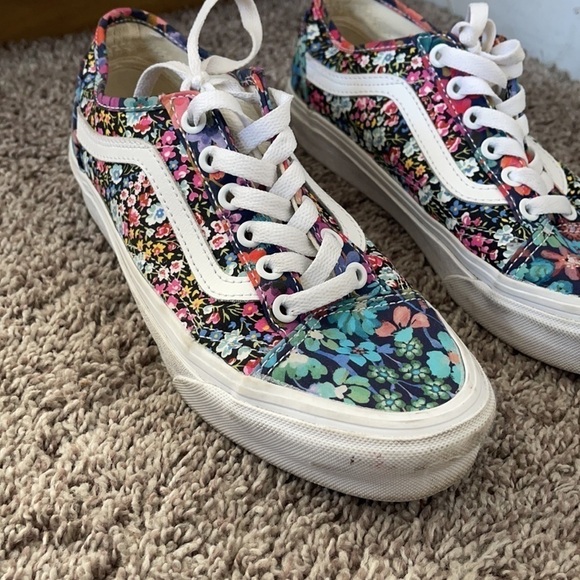 Vans Liberty Fabrics x Old Skool Tapered 'Patchwork Floral Black Multi'size 6.5 - Picture 5 of 11